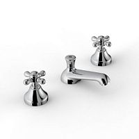 Double-handle washbasin mixer tap 2002 BLX-010countertopchromed metalbathroom