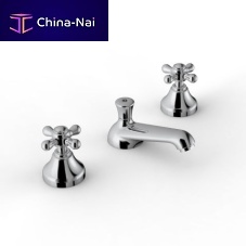 Double-handle washbasin mixer tap 2002 BLX-010countertopchromed metalbathroom