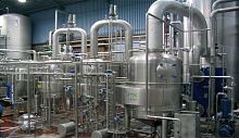 Plate evaporator falling filmrising filmprocess