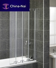 Folding bath screen 1161771tempered glassframeless