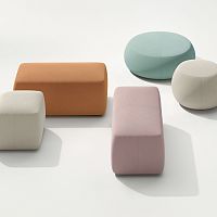 Contemporary pouf PIX CUBOfabricleathersynthetic leather