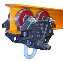 Motorized hoist trolley beam mounted