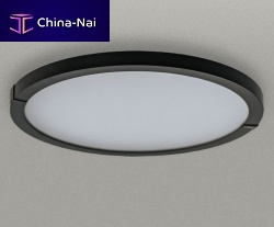 Contemporary ceiling light luna C430roundlacquered aluminumopal