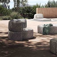 Contemporary armchair Soft Islandfabricrecliningblue