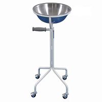 Trolley-mounted surgical basin stand SM 9033 seriesstainless steel