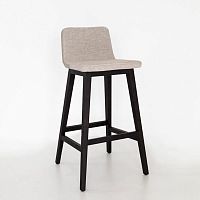 Contemporary bar stool TUNEZ fabricwoodenwalnut