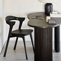 Contemporary dining chair Bok indoorleatheroak base