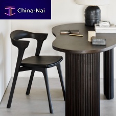 Contemporary dining chair Bok indoorleatheroak base