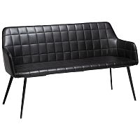 Traditional upholstered bench EMBRACEleathersteel basesteel