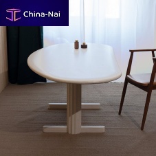 Contemporary dining table NAMI oakepoxyoak base