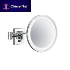 Wall-mounted bathroom mirror BS 40 PLcontemporaryroundchrome-plated brass