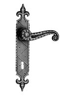 Door handle CHAMONIXwrought irongoldrustic