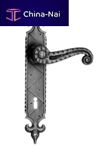Door handle CHAMONIXwrought irongoldrustic