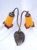 Art Nouveau style wall light NNUPHARindoorbrassblown glass