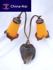 Art Nouveau style wall light NNUPHARindoorbrassblown glass