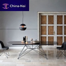 Contemporary table T70 ATLANTEmetalrectangularanthracite