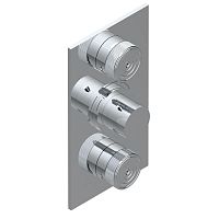 Double-handle shower mixer tap ZOOM.5wall-mountedthermostaticchromed metal