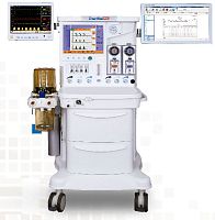 Trolley-mounted anesthesia workstation CWM-303with respiratory monitoringwith ventilatorwith electronic gas mixer
