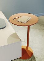 Contemporary side table DROPSMDFmetal baseround
