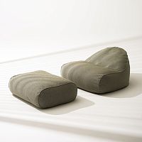 Contemporary pouf ONDA 003fabricrectangularupholstered