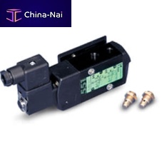 Solenoid-operated pneumatic directional control valve spring-return