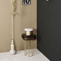 Portable lamp COLONNAbrasssteelglass