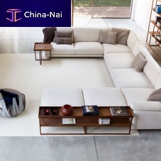 Contemporary side table MATCHwalnutrectangularsquare