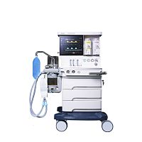 Trolley-mounted anesthesia workstation model-1with respiratory monitoring