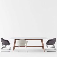 Contemporary table SPYmarblebeechlacquered MDF