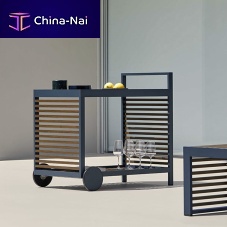 Home service trolley DNA anodized aluminumthermo-lacquered aluminum