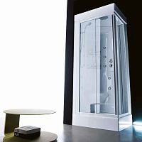 Corner hydromassage cabin ACQUAZZURRA 72glasstempered