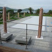Natural stone swimming pool coping Moleanos LRlimestonenon-slipcorner