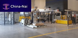 Compact press feeding line