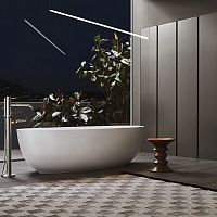Oval bathtub free-standingceramicwhite