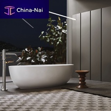 Oval bathtub free-standingceramicwhite