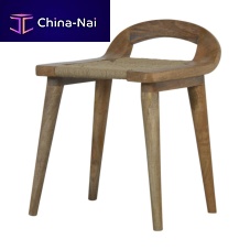 Scandinavian design stool IN1458solid woodropesolid wood base