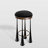 Unique design bar stool VASTO fabricbrass base4-legged