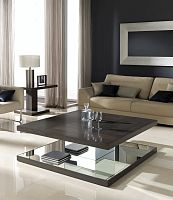 Contemporary coffee table T-825walnutwalnut baserectangular
