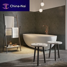 2-bar towel rack Naturefloor-standingmetalsolid wood