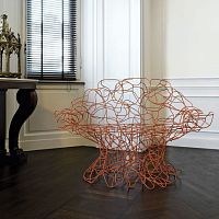 Original design armchair Corallosteelstainless steelhandmade