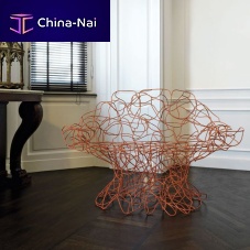 Original design armchair Corallosteelstainless steelhandmade