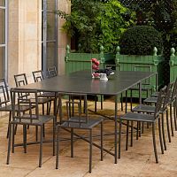 Traditional dining table SIAMsteelsteel baserectangular