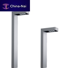Public space bollard light LANDERcontemporaryglassstainless steel