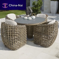 Contemporary dining table DYNASTYwickerglassaluminum base
