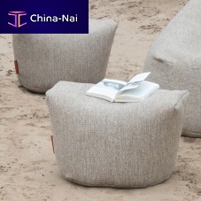 Contemporary pouf Olsanfabricrecyclableweatherproof