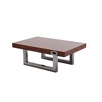 Contemporary coffee table SIMPLE CHARGEwoodenrectangularwith integrated electrical outlet
