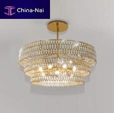 Contemporary chandelier PETALglassbrassstainless steel