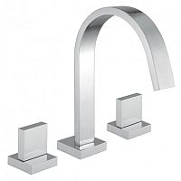 Double-handle washbasin mixer tap BDM-MEZ-303Scountertopchromed metalbathroom