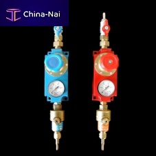 Gas regulator single-stagewith pressure gauge