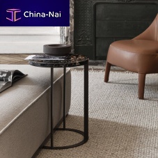 Contemporary side table Lithoswood veneersolid woodMDF
